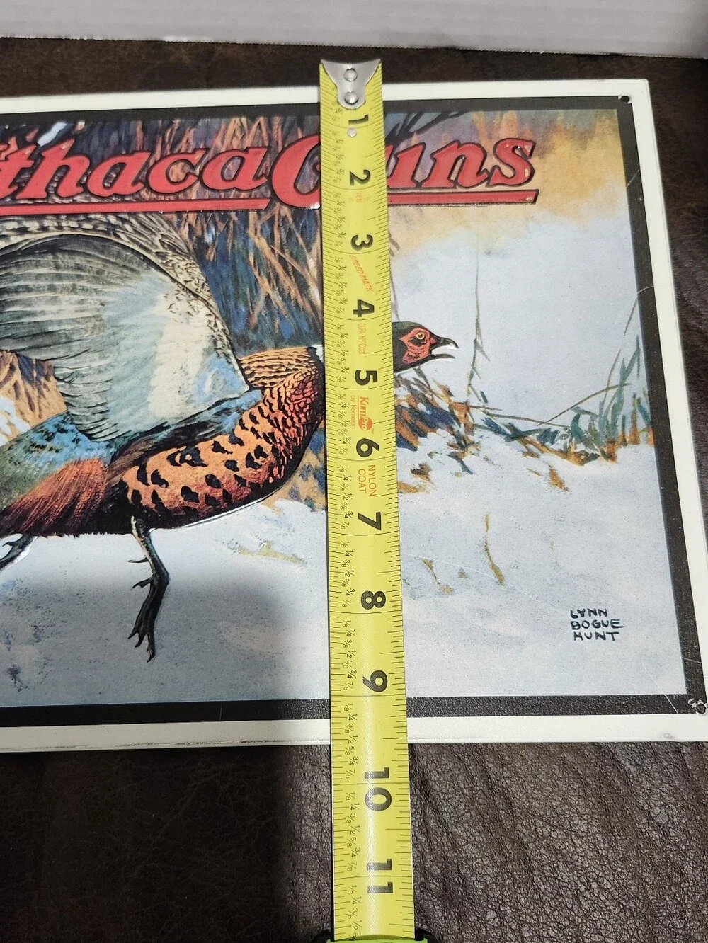 Ithaca Guns Metal Pheasant Hunting Sign